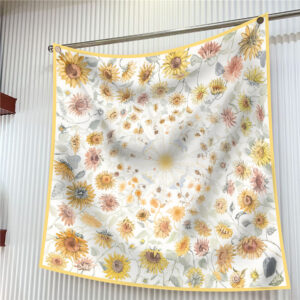 jungle violet floral square scarf 35 inch artistic silk feel wrap