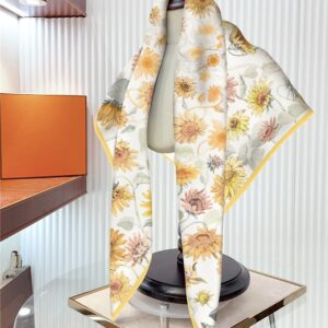 jungle violet floral square scarf 35 inch artistic silk feel wrap
