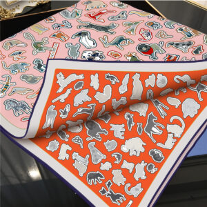 reversible animal print square scarf 35 inch chic two tone wrap