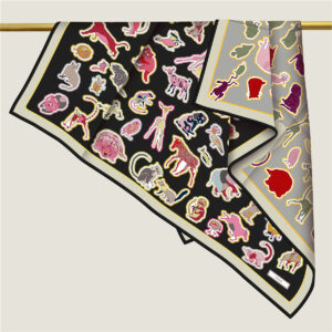 reversible animal print square scarf 35 inch chic two tone wrap
