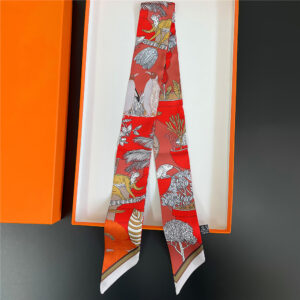 jungle animal silk twilly 35 inch multi purpose scarf for bag & hair