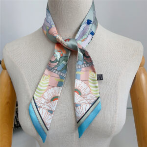 jungle animal silk twilly 35 inch multi purpose scarf for bag & hair