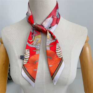 jungle animal silk twilly 35 inch multi purpose scarf for bag & hair