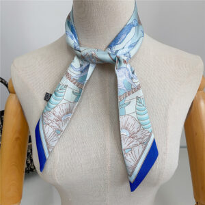jungle animal silk twilly 35 inch multi purpose scarf for bag & hair