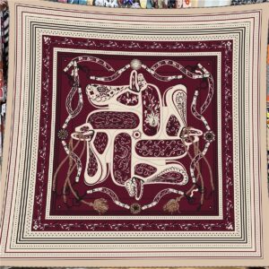 equestrian saddle & chain shawl 51 inch winter warm wrap