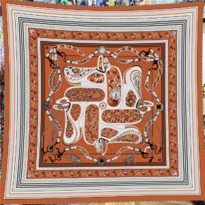 equestrian saddle & chain shawl 51 inch winter warm wrap