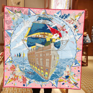 nautical cruise square scarf 35 inch chic holiday shawl