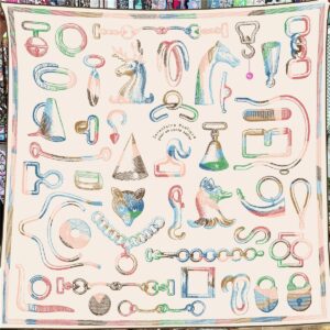 horse head & chain shawl 51 inch winter warm wrap