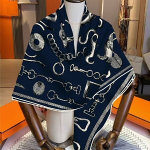 horse head & chain shawl 51 inch winter warm wrap