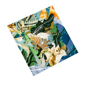 jungle leopard & butterfly shawl 51 inch winter warm wrap