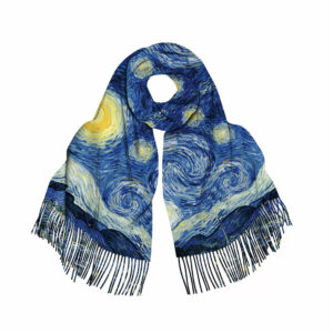 van gogh starry night cashmere feel scarf winter art shawl