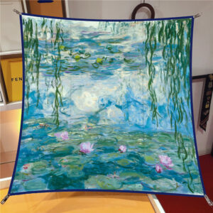 van gogh artistic square scarf 35 inch starry night & floral twill wrap