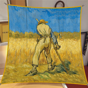 van gogh artistic square scarf 35 inch starry night & floral twill wrap